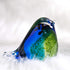 Qf Glass Bird Handmade Blown Glass Figurine, Decorative Ornaments for Home, Blue and Green Paper Weight