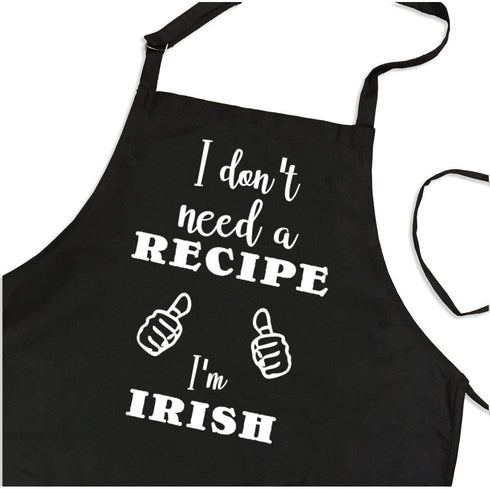 Funny Apron for Grilling and Cooking! Great Gift for Father's Day, or for Any dad, Grandfather, Son, Brother or Uncle That Likes to Barbecue! Irish Recipe Gag Gift! …