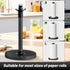 VEHHE Paper Towel Holder - Easy Tear Countertop Holder with Damping Spring Structure, Stainless Steel for Kitchen