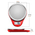 NUTRI FIT Digital Kitchen Food Scale, Large Stainless Steel Platform for Baking and Cooking, Red