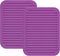 Smithcraft Silicone Trivets Mats for Hot Dishes, Hot Pads for Countertops, Set of 2 Color Purple