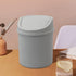 0.5 Gallon Plastic Mini Trash Can with Swing Lid, Tiny Garbage Can, Gray