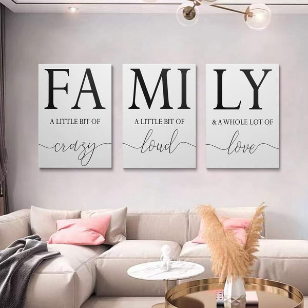 GUBIYU Set of 3 Inspirational Canvas Prints, Black and White Framed Art for Home Decor, 12"x16"