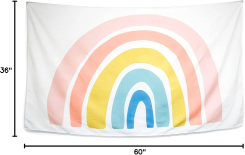 60 36 birdyboutique.com Pastel Rainbow Wall Tapestry x (Kids Room Decor, Nursery Wall Hanging, Boho Wall Art, Preschool