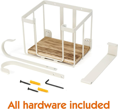 Over The Door/Wall Mount Ironing Board Hanger, White, Laundry Room Storage Holder for Iron and Board