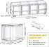 Clear Seasoning Box 4 PCS/Set, Acrylic Spice Rack with Spoon, Lid & Tray for Salt Pepper Sugar