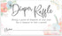 Canopy Street Pastel Watercolor Floral Diaper Raffle Tickets / 50 Baby Shower Drawing Cards / 2" x 3.5" Gender Reveal