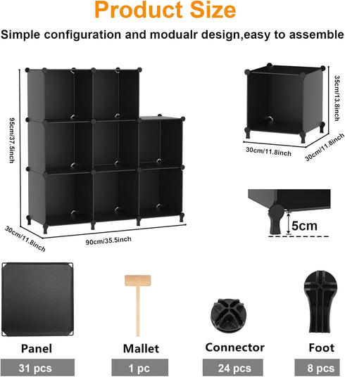 8 Closet Closet, AWTATOS Cube Storage Organizer, Organizer Storage Shelf, Bookcase Bookshelf, DIY Stackable Storage