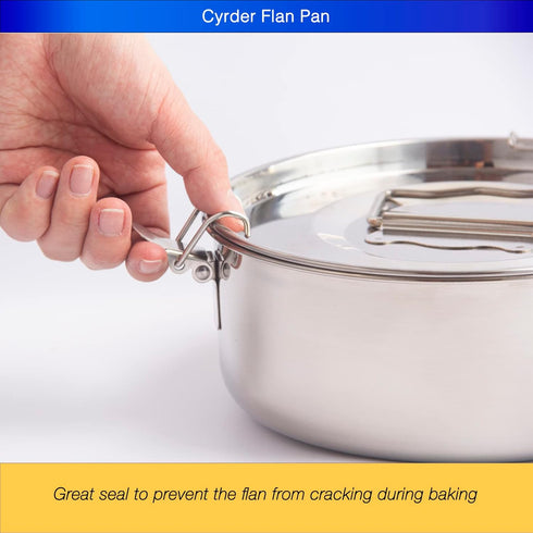 Stainless Steel Flan Pan, 63 oz - Flanera Mold Cooker for Baking, Compatible with Instant Pot, Oven & Dishwasher Safe