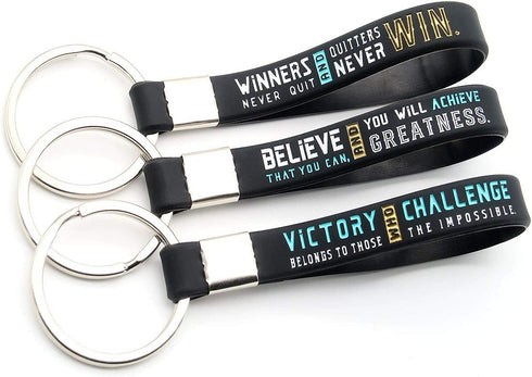 Inkstone Baseball Keychains, 12 Pack, Sports Inspirational Quotes, Flexible Gifts for Your Team, Friends, Colleagues