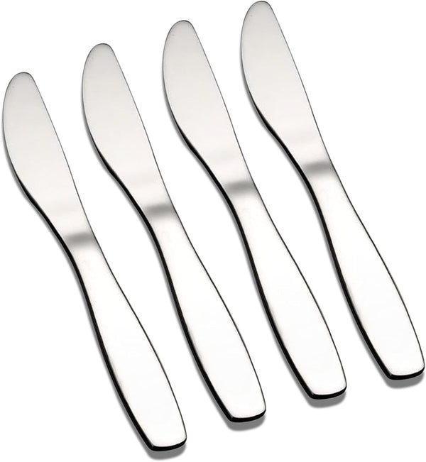 VANRA Premium 18/8 Stainless Steel Children Cutlery Set, 4 Pieces 6.6-inch Kids Dinner Knives Silverware Utensil Set