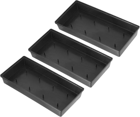 PATIKIL Plastic Design Bowl, 3 Pcs 11" Flower Arrangement Base for Decorating, Black