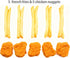PIAOPIAO 10 PCS Simulated Chicken Nuggets Fake French Fries Artificial Food Model Fake Lifelike Food Props for Kitchen