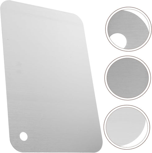 Stainless Steel Cutting Board, Oversized Dough Board, Metal Maple Chopping Board for Kids Makeup