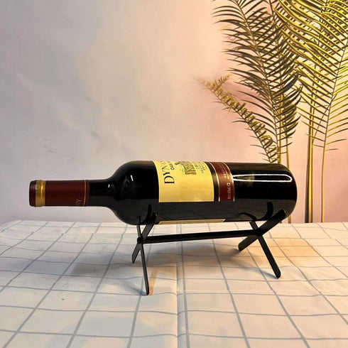 kaileyouxiangongsi Countertop Wine Holder, Metal Wine Rack for Storage and Display (Black)