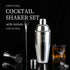THECOSKY 24oz Set 1 oz 2oz Monogramm Set 304 Cocktail Shaker with Jigger - Initials Martini Shaker - Stainless Steel