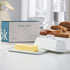 Countertop, Butter Dish with Lid for by Kook, Ceramic Dish Tray with Cover, Kitchen Keeper, Container, Holder (White)