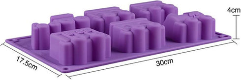 2 Pack Train Auto Car Silicone Molds, Large Size Silicone Baking Mold for Muffin, Chocolate Cake, Cupcake, Tart, Pie
