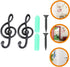 2pcs Music Decor Coat Hook, Wall Mount Guitar Hangers, Decorative Towel Hooks for Hats, Robes, and Purses, Iron Metal