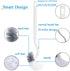 Ryhiac 2 Pack Curved Toilet Bowl Brush Without Holder for Bathroom, Compact Toilet Brush Durable Under The Rim