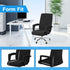 Stretch Office Chair Seat Covers with Armrest Sleeve, Jacquard Pattern High Back Slipcovers for Universal Chair