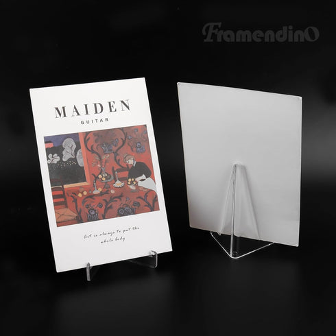 Framendino 20 Pack Triangle Acrylic Easel Stands for Display, Mini Picture Frame Holders for Home Decor
