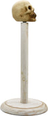 Rustic Wood Skull Paper Towel Holder Stand Up Paper Towel Holder, Easy One-Handed Tear Kitchen Paper Towel Dispenser