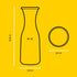 Set 3 1 JoyJolt Glass Carafe with Lid, of Liter Glass Pitcher for Mimosa Bar, Water, Iced Tea, Juice, Wine, Lemonade