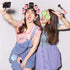 25Pcs Spa Photo Booth Props with Stick - Makeup/Spa Party Decorations for Women, Girls, Birthday Selfie Props