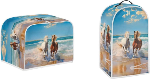 Sea Horse Toaster Covers, 2 Slice Anti Dust Cover for Most Standard Toasters and Kitchen Accessories