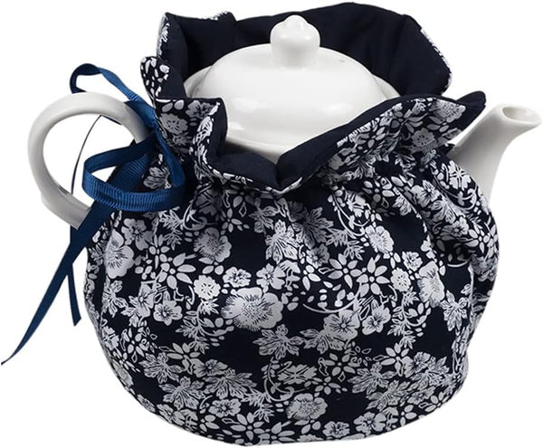 Cotton Printed Tea Cosy, Kitchen Tea Pot Dust Cover, Insulation and Keep Warm, Color#1