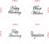 Designer Stencils Script Celebration Cake Stencils Set, Beige/Semi-Transparent