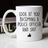 YouNique Designs Police Coffee Cup, 11 Ounce, Police Academy Graduation Gifts, Police Officer Gifts