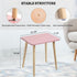 FORAOFUR Small Accent Table, Modern Mini Coffee Table with Natural Wood Legs, Quick Assembly End Furniture for Bedroom