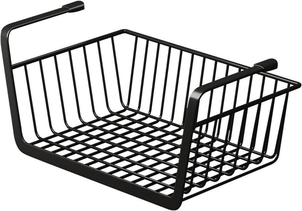 Zerodeko Under Shelf Basket - Hanging Wire Storage Baskets for Kitchen Pantry, Desk, Bookshelf Organizer