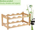 Wine Rack, 8 Bottle 2-Tier Eco-Friendly Bamboo Storage, Easy-Assembly Kitchen Organizer for Countertop, Bar