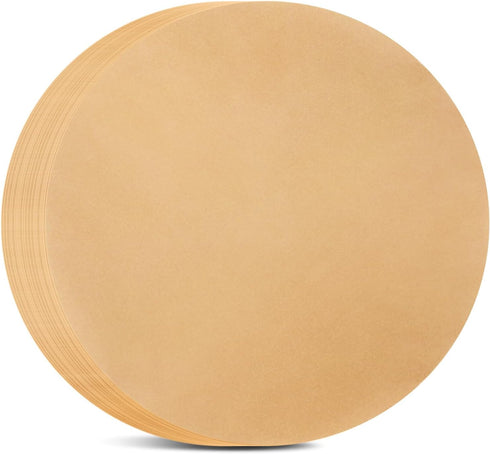 BYKITCHEN 14 Inch Parchment Paper Rounds, Non Stick Pizza Parchment Paper, Set of 100 for Baking, BBQ Grill, Pizza Pan