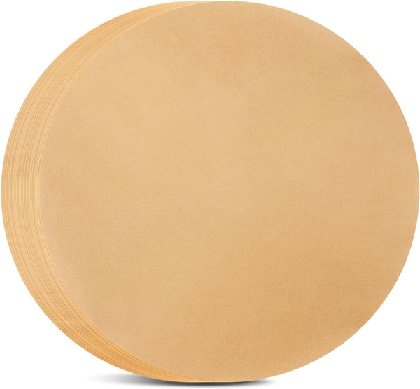 BYKITCHEN 14 Inch Parchment Paper Rounds, Non Stick Pizza Parchment Paper, Set of 100 for Baking, BBQ Grill, Pizza Pan