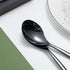 Black Tea Spoons, 6-Piece Stainless Steel Silverware Set, 6.6 Inches, Dishwasher Safe