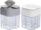 2 Pack 4 in 1 Transparent Spice Container, Salt and Pepper Shaker with Filter Lumps for Home, Restaurant, Camping
