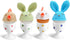 Cinf Ceramic Polka Dots Egg Cup Gift Set of 4 - Porcelain Breakfast Holder for Boiled Cooking Tools