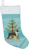 Caroline's Treasures BB2962CS Boston Terrier Merry Christmas Tree Stocking - Fireplace Hanging Holiday Decor