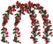 Lannu 2 Pack Artificial Rose Vine Flowers, Fake Garland Ivy Plants for Home Wedding Party Decorations (HOT Pink)