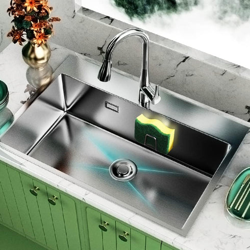 Sponge Holders for Kitchen Sink - Adhesive Stainless Steel Rust Proof Waterproof Sink Caddy, Quick Drying