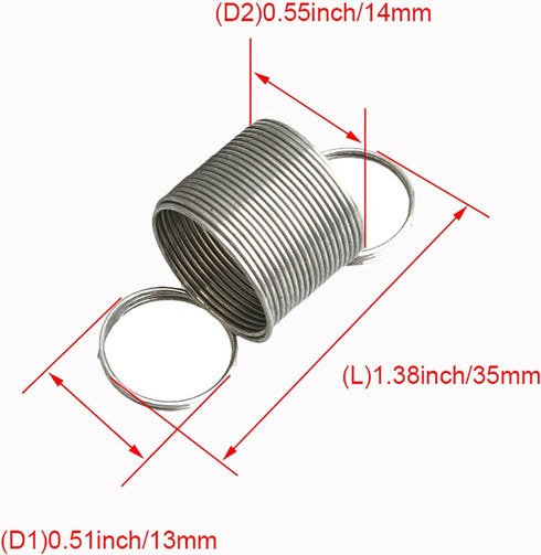 Walmine Silver Metal W1040089 Washing Machine Suspension Spring Replacement for Kenmore, Pack of 4