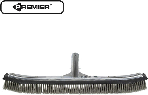 18-Inch Poolmaster Stainless Steel Pool Algae Brush, Heavy-Duty Aluminum Back, for Gunite Concrete Pools and Spas, Wide