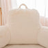 A Nice Night Faux Fur Reading Pillow Bed Wedge Large Adult Children Backrest with Arms Back Support for Sitting Up