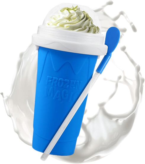 REGNBUE Slushy Maker Cup, Quick Frozen Magic Squeeze Cup for Juice Milk Yogurt