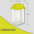Home-X Pickle Container with Strainer - BPA Free Jalapeno Holder for Mess-Free Food Storage, Easy Open Lid Design