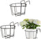 TreeLen 3Pack 10inch Railing Planter Outdoor Balcony Hanging Baskets for Plants Fence